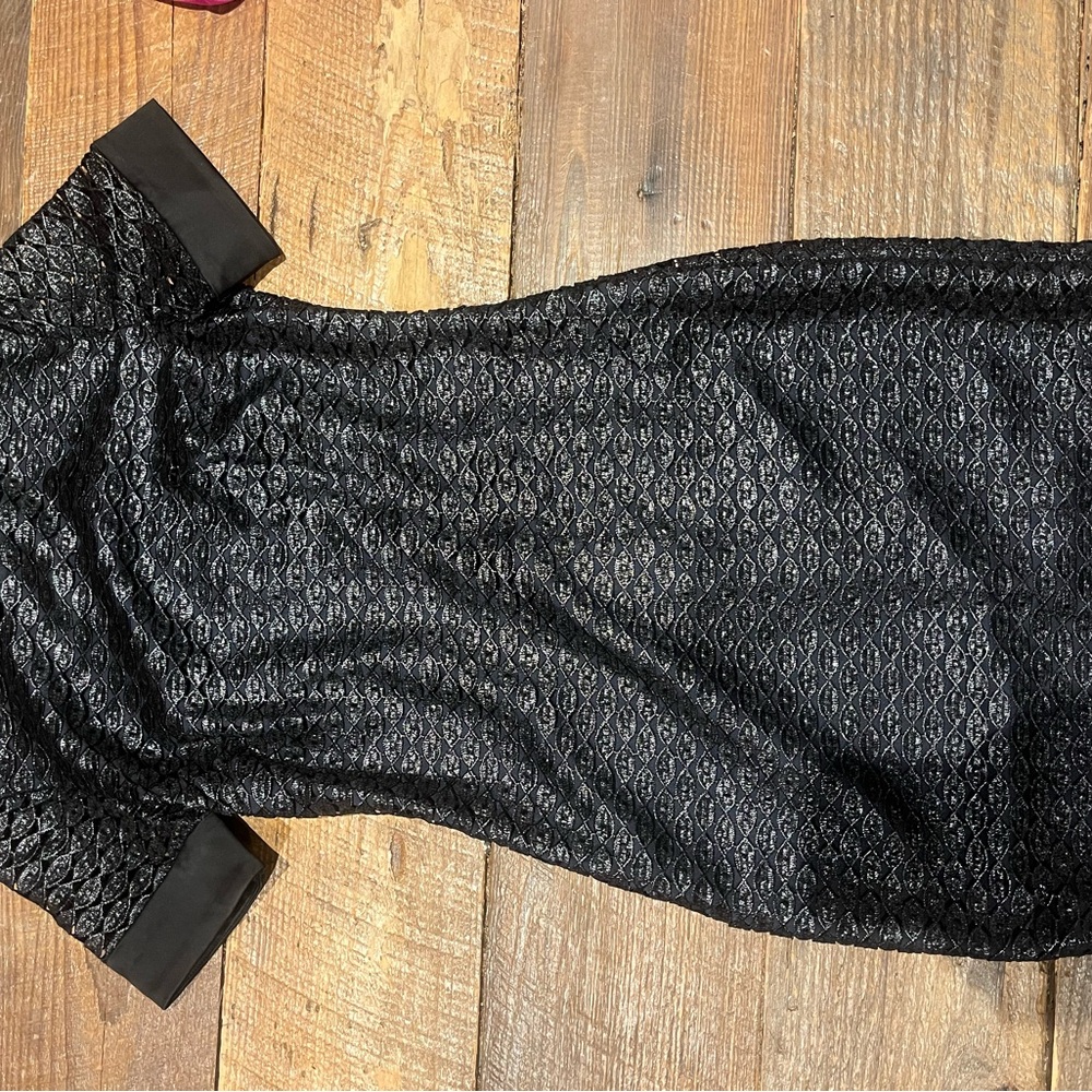 Diane Von Furstenberg Black Textured Dress